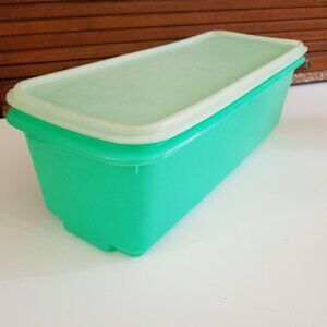 Vintage TUPPERWARE Celery Keeper 782-6 With Clear Lid & Insert Jadeite Green
